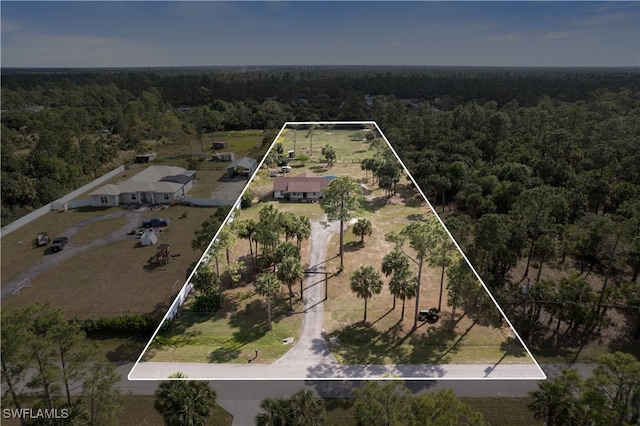 aerial view with a view of trees