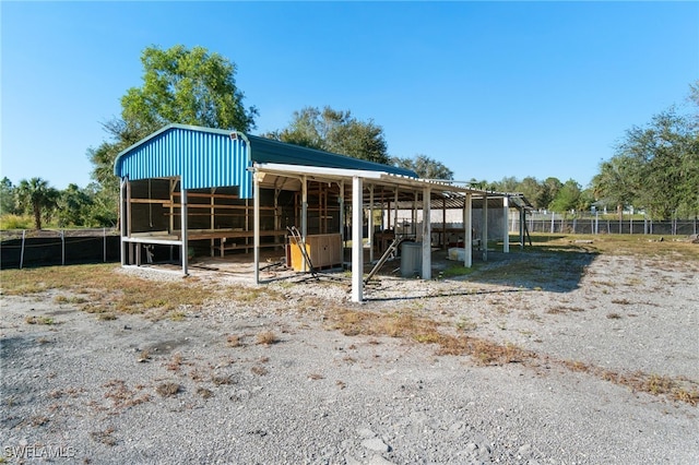 view of horse barn