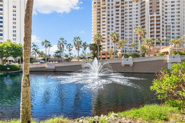 view of water feature