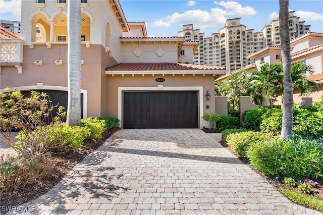 view of front of home featuring a garage