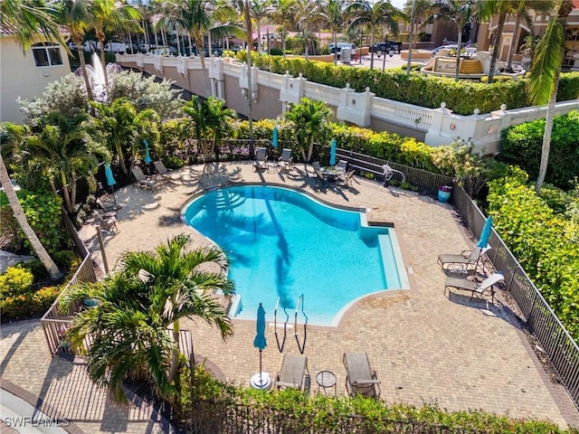 view of pool with a patio