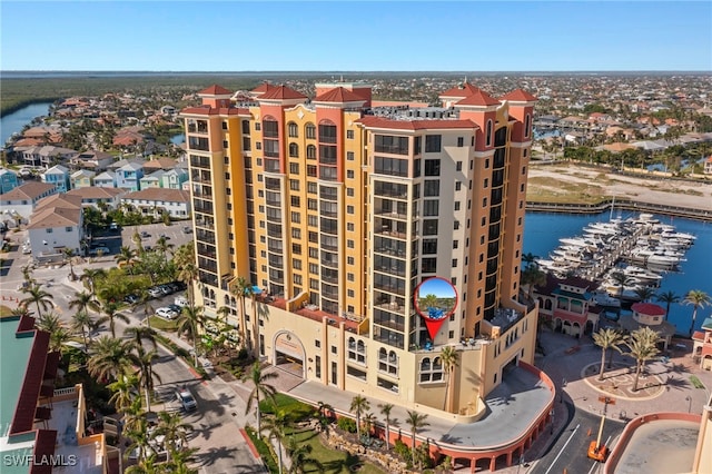 view of property with a water view