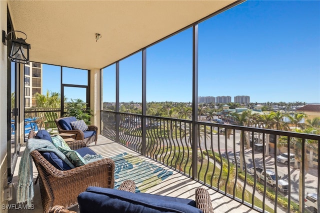 view of sunroom