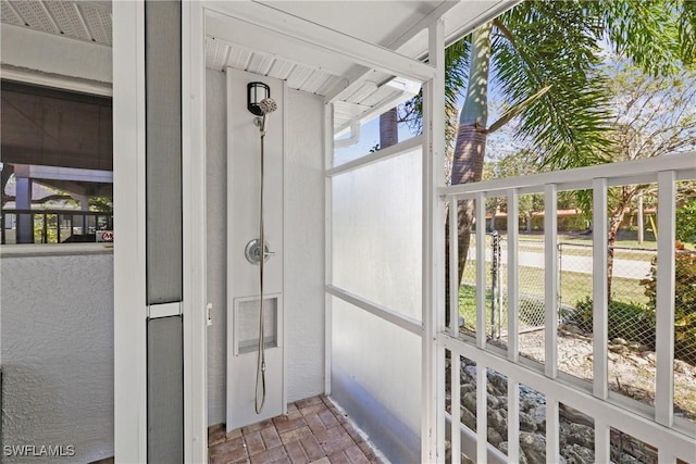 view of sunroom