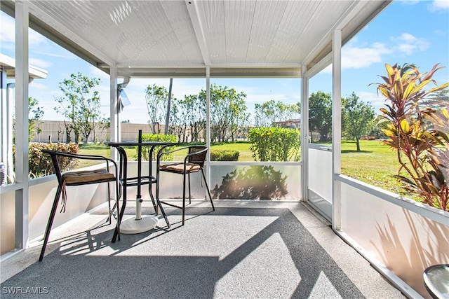 view of sunroom / solarium