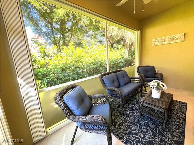 view of sunroom