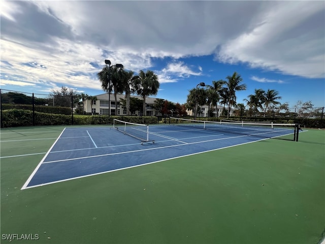 view of sport court featuring basketball court