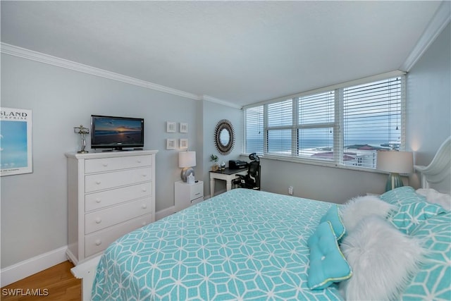 58 N Collier Blvd Unit 2010, Marco Island, FL 34145 - bedroom with ornamental molding and wood finished floors