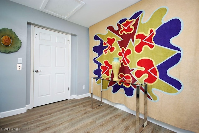 interior space featuring hardwood / wood-style floors