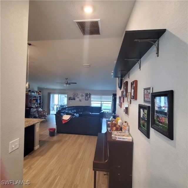 interior space featuring wood-type flooring