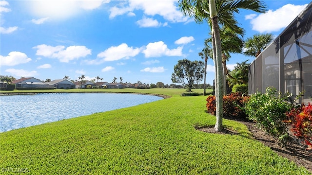 property view of water with a residential view