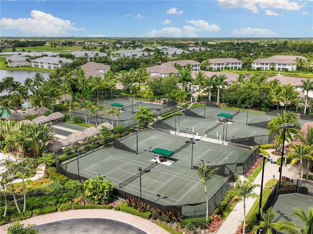 aerial view featuring a residential view