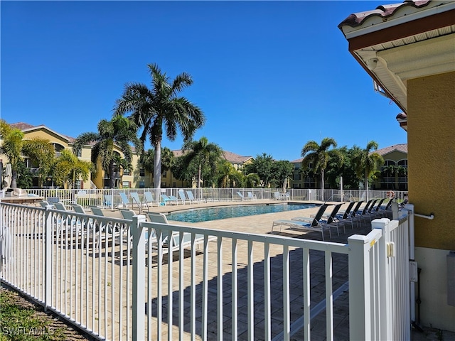 view of pool with a patio