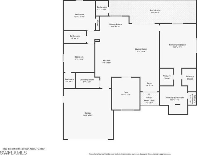 5028 Billings St, Lehigh Acres, FL 33971 - property floor plan