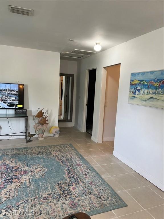 view of tiled living room