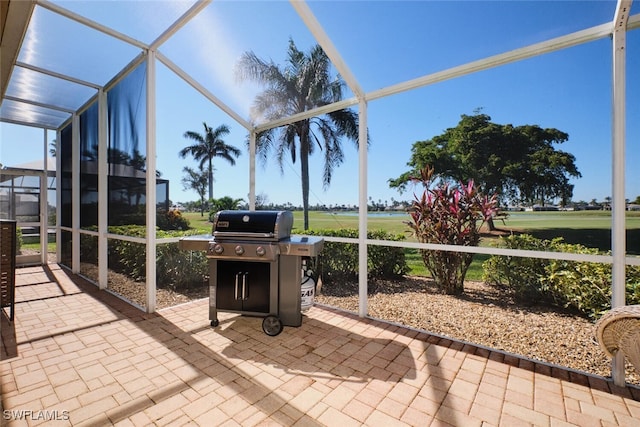 view of sunroom