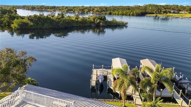 exterior space featuring a water view