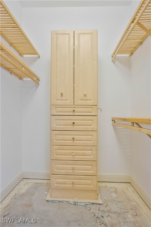 view of walk in closet