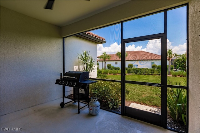 view of sunroom / solarium