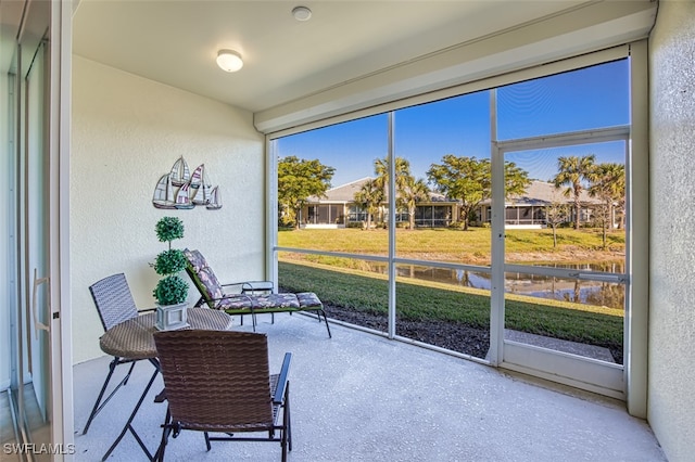 view of sunroom