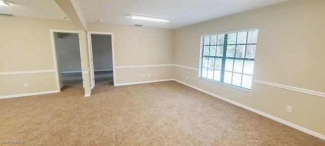 view of carpeted spare room