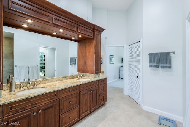 bathroom featuring vanity