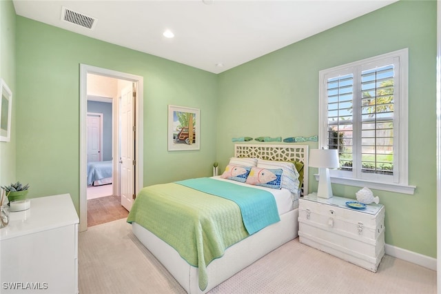 view of carpeted bedroom