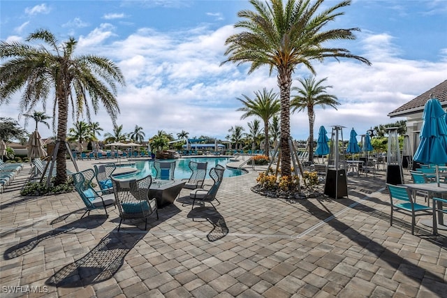 view of patio / terrace with a community pool