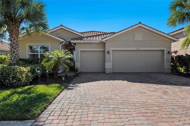 view of front of house featuring a garage