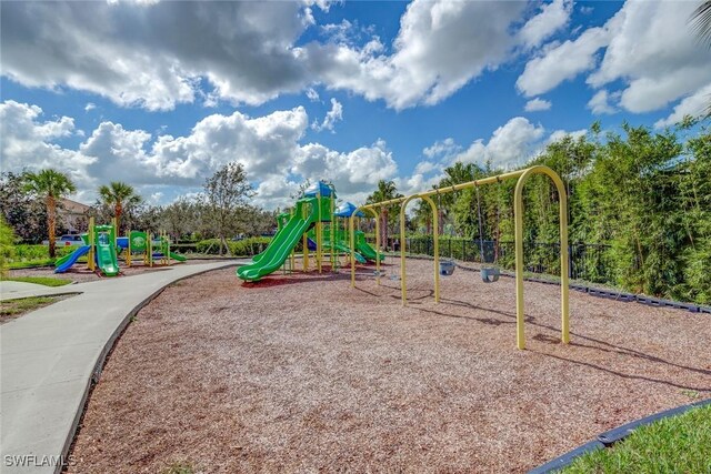 view of jungle gym