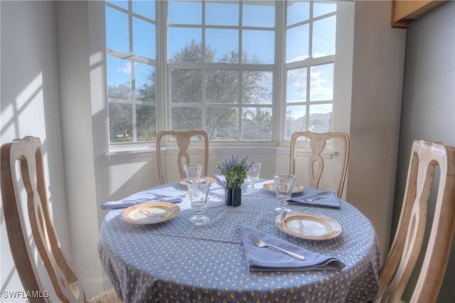 view of dining area