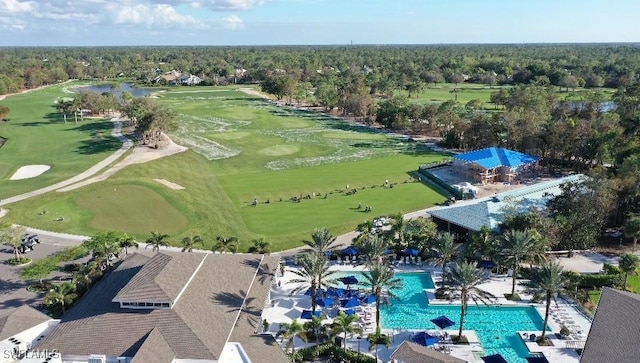 486 Edgemere Way E Unit 2-3, Naples, FL 34105 - drone / aerial view of a golf club and a nearby body of water
