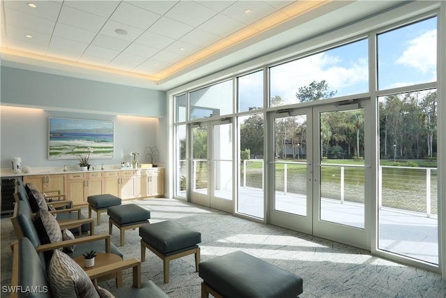 486 Edgemere Way E Unit 2-3, Naples, FL 34105 - community lobby featuring a water view and recessed lighting
