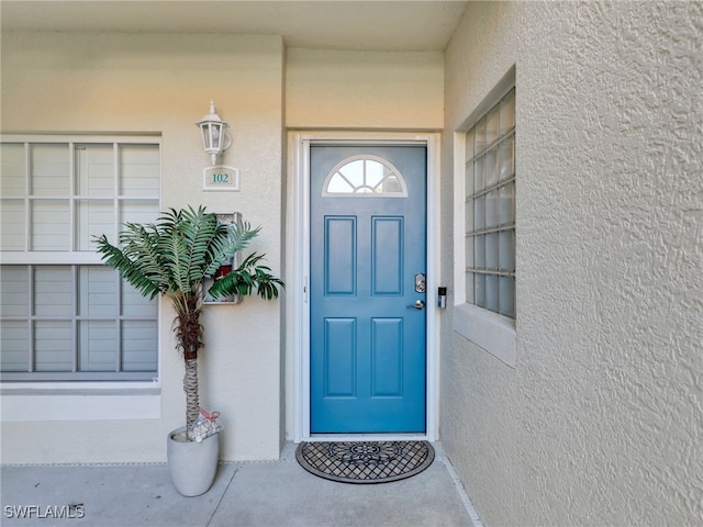 view of doorway to property