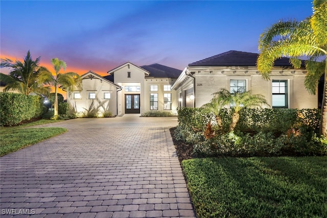 view of front of home with french doors