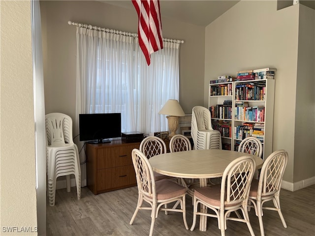 dining area featuring light hardwood / wood-style flooring