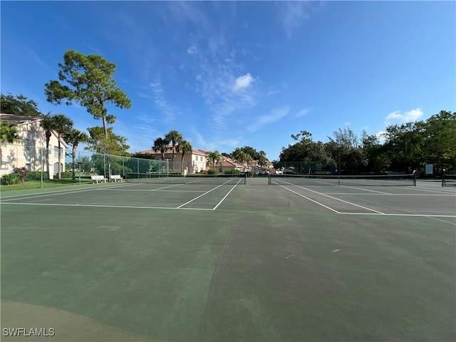 view of tennis court