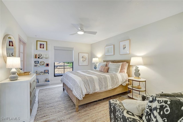 bedroom with ceiling fan