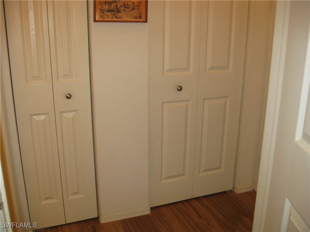 interior space with wood-type flooring