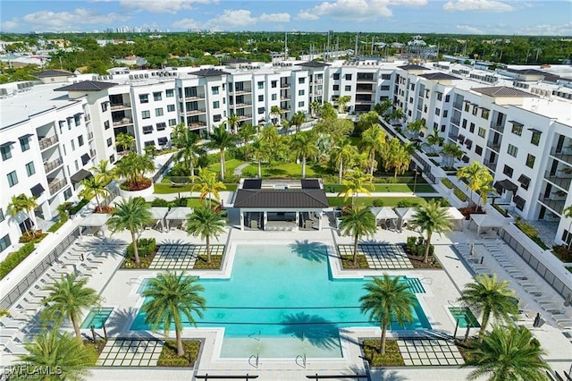 1111 Central Ave Unit 211, Naples, FL 34102 - aerial view of a pool and apartment complex