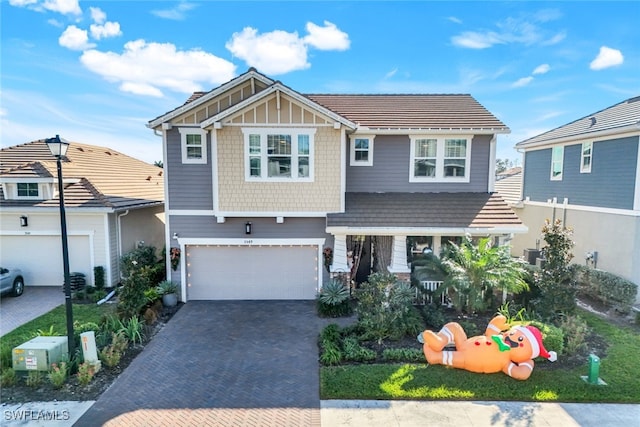 view of front of house featuring a garage