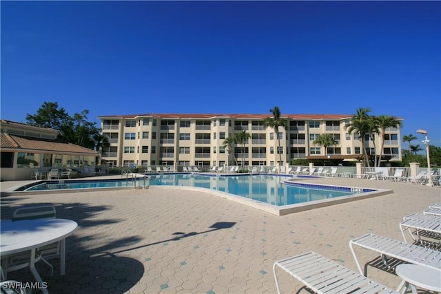 view of pool with a patio