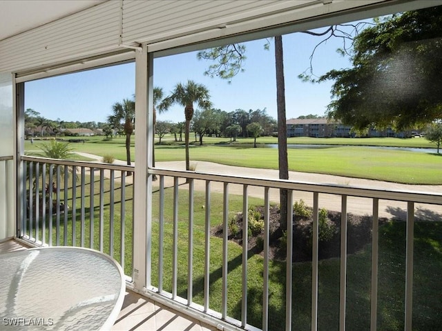 view of sunroom