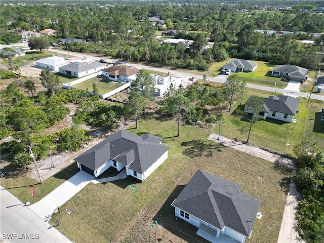 bird's eye view featuring a residential view