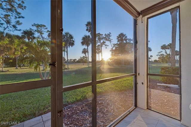 view of sunroom