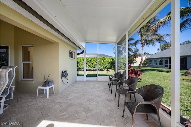 view of sunroom / solarium