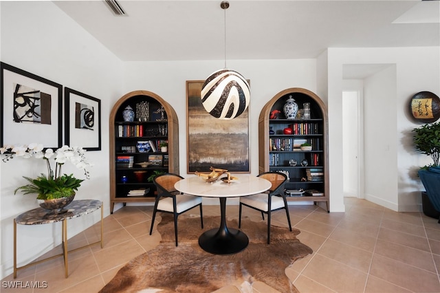 view of tiled dining area