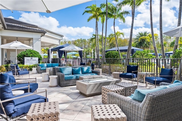 view of patio / terrace with outdoor lounge area