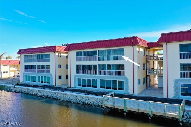 view of property featuring a water view