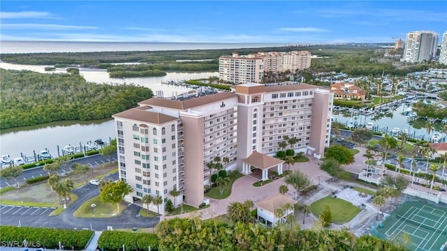 13105 Vanderbilt Dr Unit 802, Naples, FL 34110 - view of urban area with a nearby body of water and apartment complex